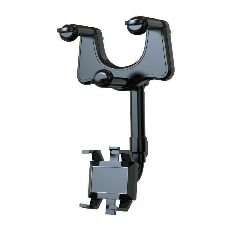 Belro universal car rearview mirror with built-in hands-free phone holder mounted on a vehicle mirror.