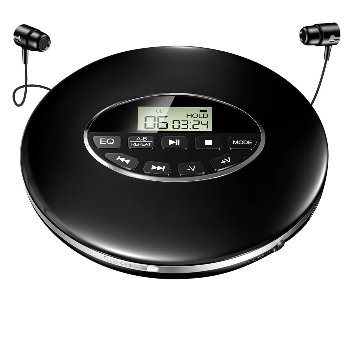Belro small portable Walkman CD player for car, compact electronic device with CD slot and controls for portable music playback.