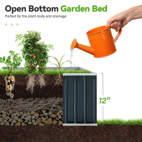 Belro outdoor raised garden bed for flowers and vegetables, made of sturdy material, ideal for home garden outdoor planting.