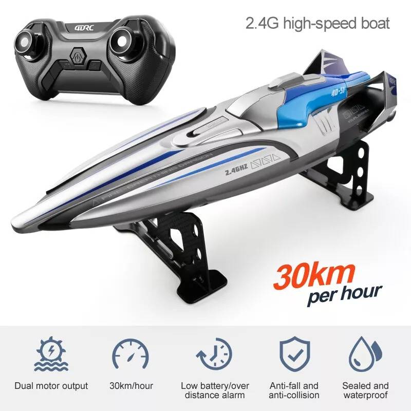 Belro RC high-speed boat toy with sleek design and vibrant colors, ready for fast-paced water adventures.