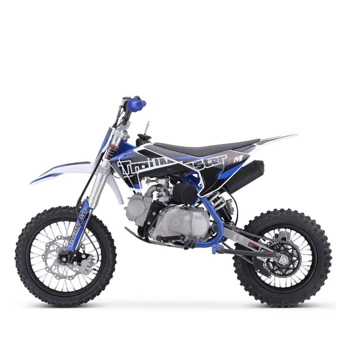 Casavibeo TrailMaster TM23 dirt bike with knobby tires, black and red frame, and rugged off-road design.