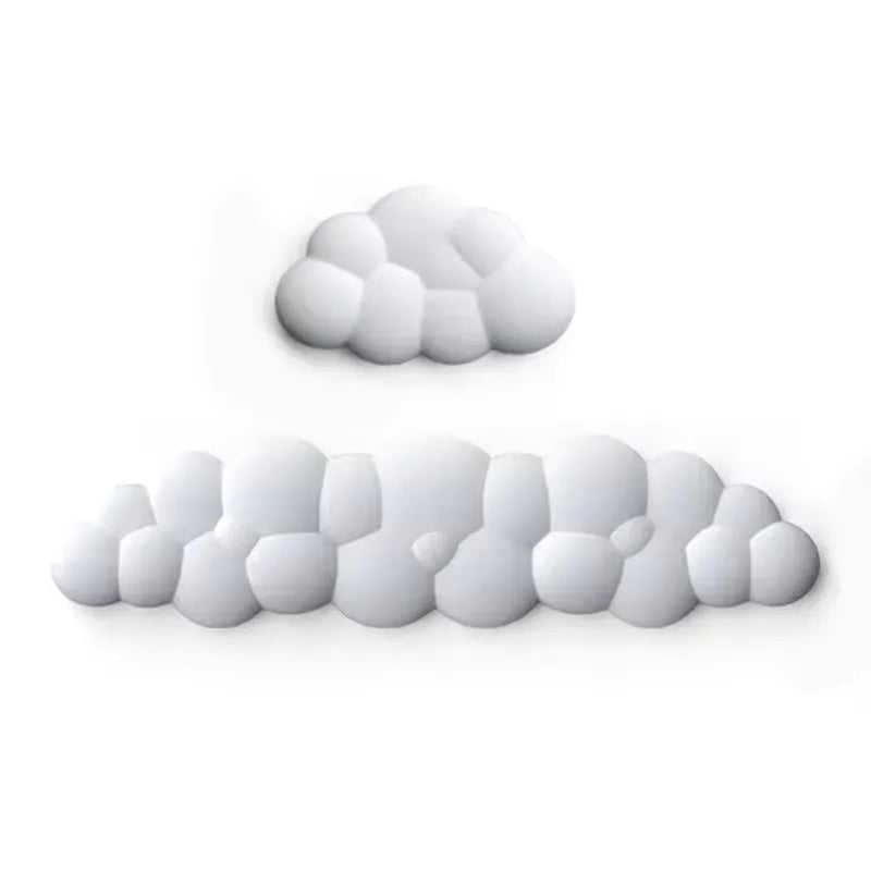 White Belro Memory Foam Cloud Wrist Rest for keyboards, ergonomic support for comfortable typing on electronics and computer setups.