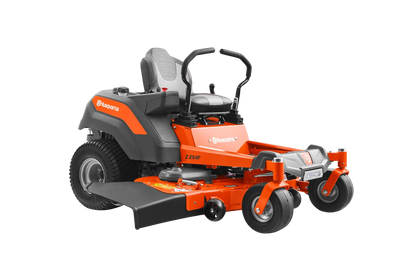 Husqvarna Z254F 54-inch zero-turn riding lawn mower with 24 HP Kawasaki engine, featuring a cutting deck and control panel.