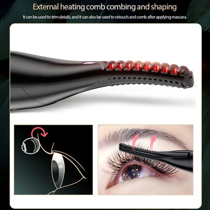 Belro rechargeable heated eyelash curler for beauty and makeup, with a sleek handle and heating plate for curling eyelashes.