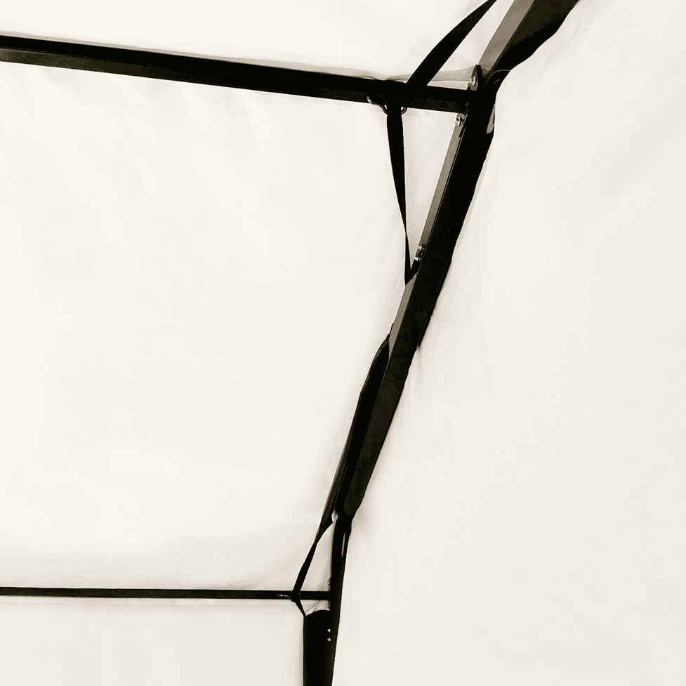 Tan ShelterTube garage with wind and snow load rating, 10x14x8 feet, durable steel frame and weather-resistant fabric by Casavibeo.