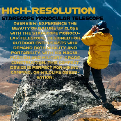 Belro Starscope HD monocular with adjustable zoom and ergonomic design for clear distant viewing in a compact electronics camera.