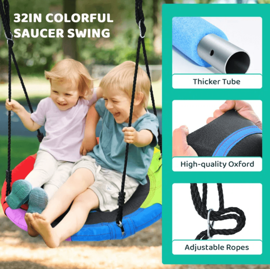 Casavibeo 9.5-foot heavy-duty outdoor porch swing set with sturdy frame, comfortable seating, and durable outdoor fabric.