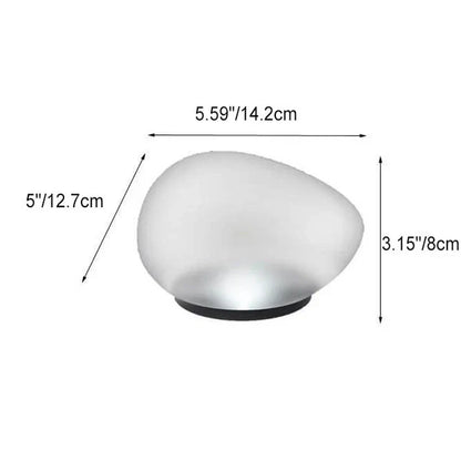Belro Solar Pebble LED outdoor landscape light with sandblasted glass finish, ideal for garden and pathway illumination.