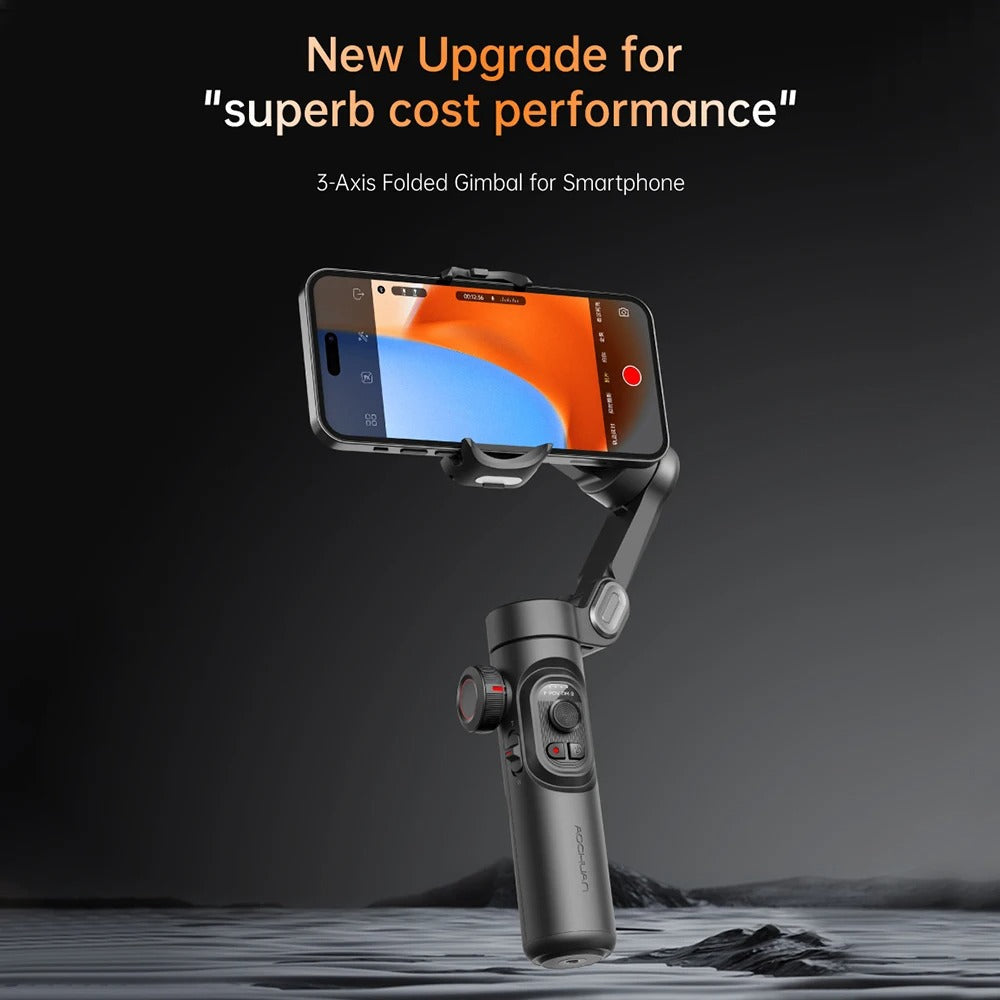 Belro smartphone gimbal stabilizer for smooth video recording, featuring handheld design and adjustable mounting.