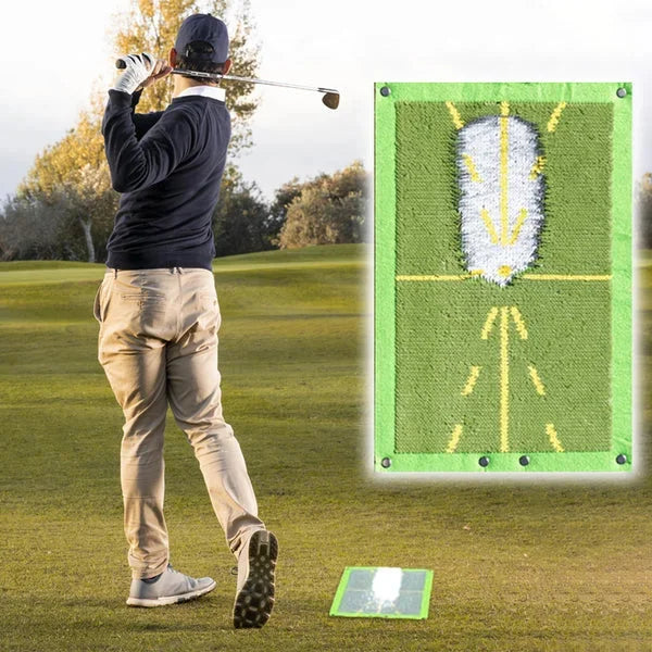 Belro golf training mat for swing detection, outdoor sports equipment for improving golf swings at home or in the garden.