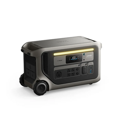 Casavibeo Anker SOLIX F3000 portable power station with multiple charging ports and digital display, designed for outdoor power needs.