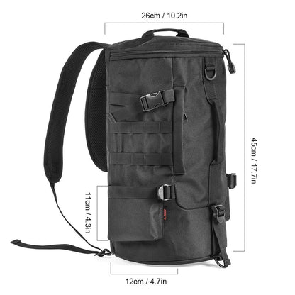 Belro fishing tackle backpack with rod holders, organized tackle box, and durable storage for anglers.