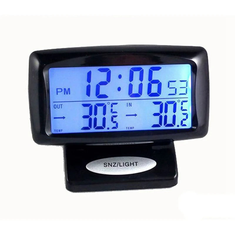Belro car dashboard thermometer showing temperature reading, compact design, and clear display on a vehicle dashboard.