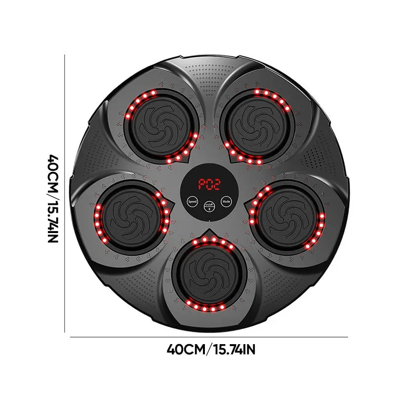 Belro wall-mounted music boxing machine for men, designed for healthy exercise, shown mounted on a wall with its compact, modern design.