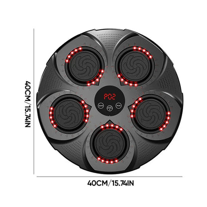 Belro wall-mounted music boxing machine for men, designed for healthy exercise, shown mounted on a wall with its compact, modern design.