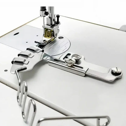Mivoza Double Fold Binder Tape Folder for industrial sewing machines, 20-36mm wide, used for sewing and crafts accessory.
