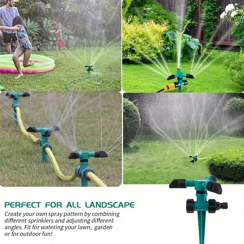 Belro garden sprinkler system set with five adjustable sprinklers for outdoor lawn and garden watering.