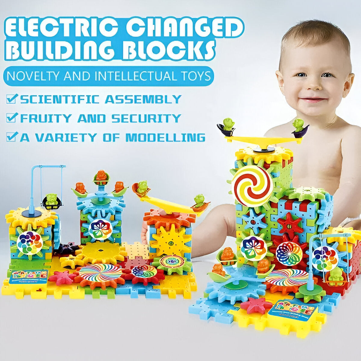 Colorful Gear Toys by Belro, durable plastic construction, perfect for children’s play and imaginative toys in the Toys & Games category.