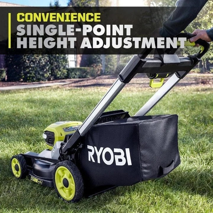 Casavibeo 40V HP brushless 21-inch self-propelled multi-blade mower kit with durable blades and ergonomic handle.
