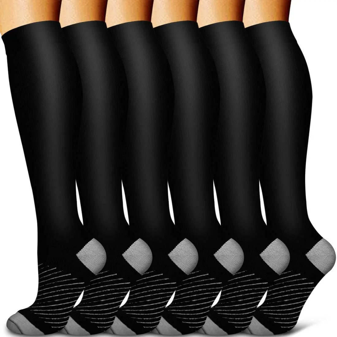 Belro medical compression socks in neutral color, designed for improved circulation and comfort in everyday wear.