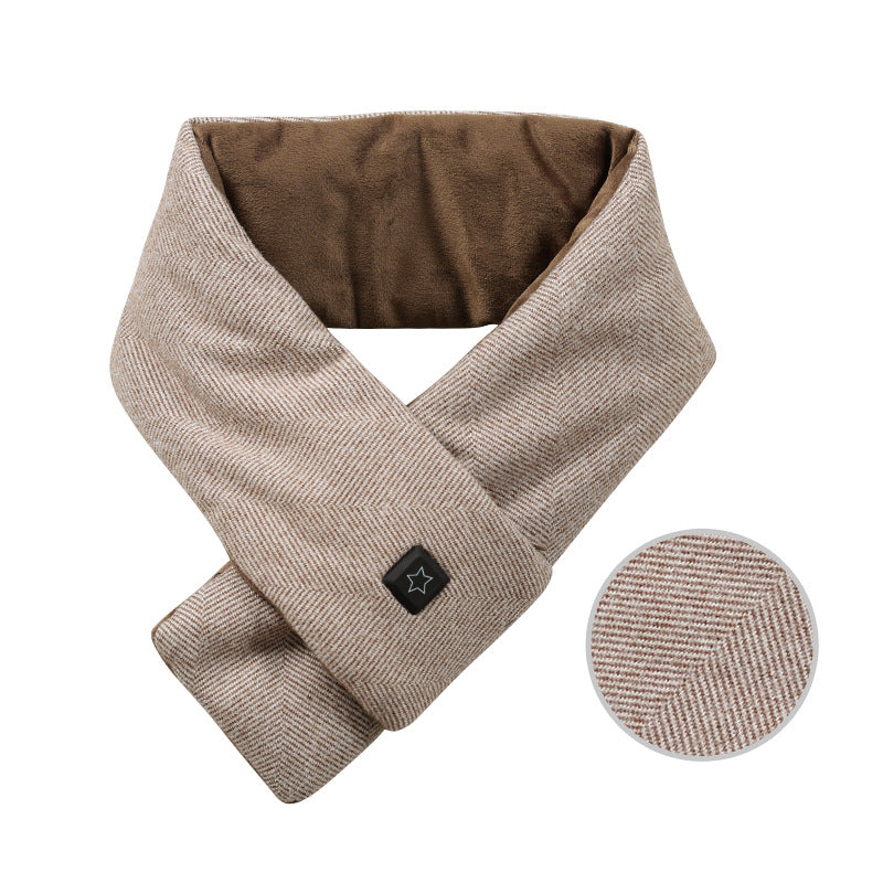 Belro electric heating scarf and neck warmer for pain relief, featuring a soft fabric design and adjustable heat settings.