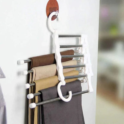 Belro multi-functional magic clothes hanger with adjustable hooks and multiple compartments for home and garden organization.