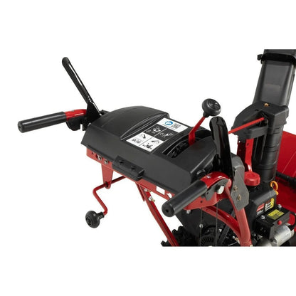 Casavibeo Troy-Bilt Storm 24-inch two-stage gas snow blower with large auger and powerful engine for clearing snow.