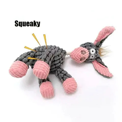 Belro Indestructible Robust Plush dog toy with durable, soft plush fabric, designed for tough chewing and play.