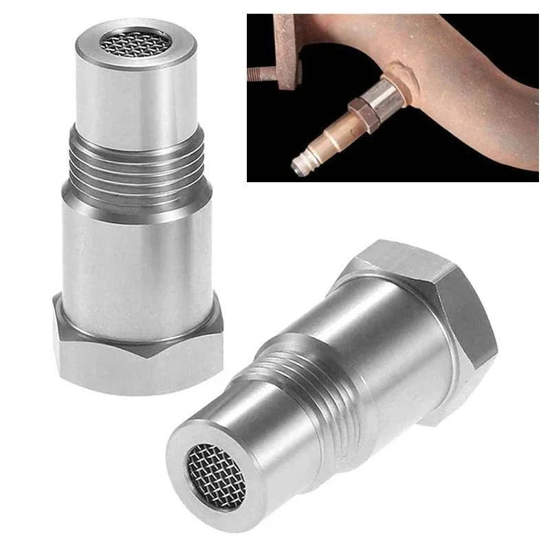 Belro Car Oxygen O2 Sensor Adapter M18x1.5 for check engine light fix, automotive oxygen sensor replacement, black metal part