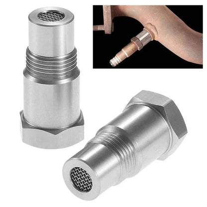 Belro Car Oxygen O2 Sensor Adapter M18x1.5 for check engine light fix, automotive oxygen sensor replacement, black metal part