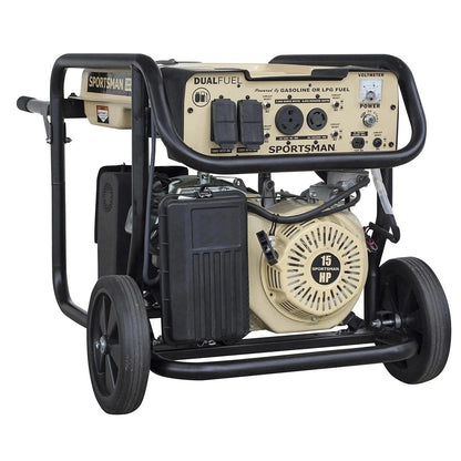 Casavibeo Sportsman 7500 Watt dual fuel generator with two engines and portable design, ideal for backup and outdoor power needs.