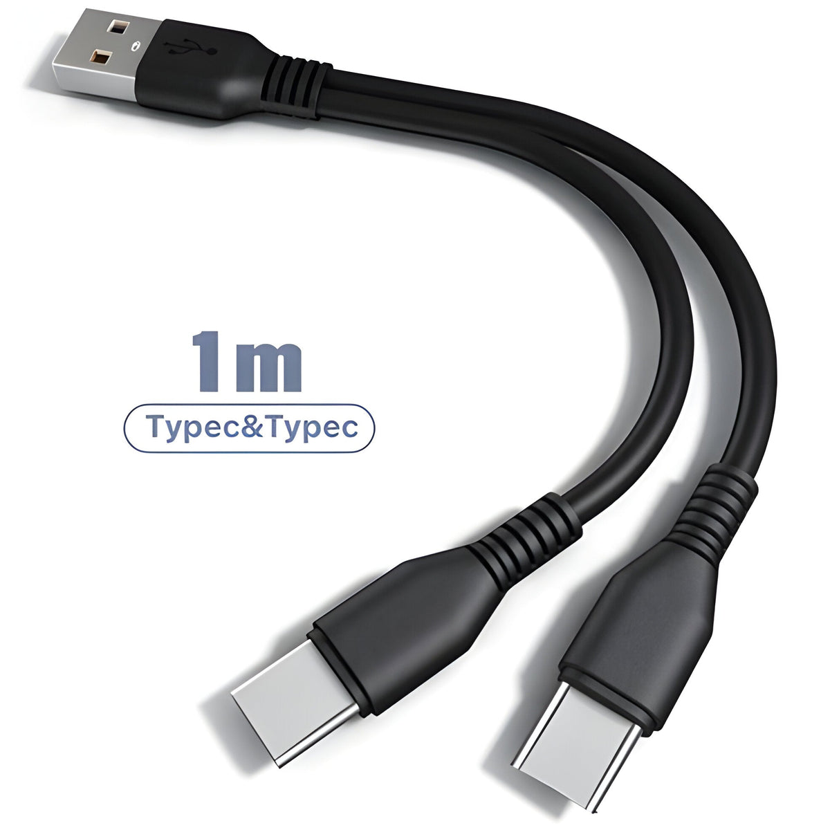 Belro 2-in-1 charging cable with multiple USB ports for electronic devices, featuring a compact design and versatile connectivity.