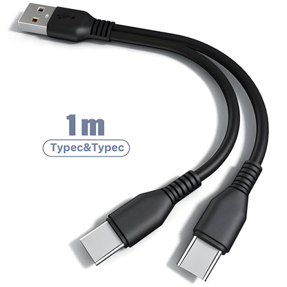 Belro 2-in-1 charging cable with multiple USB ports for electronic devices, featuring a compact design and versatile connectivity.