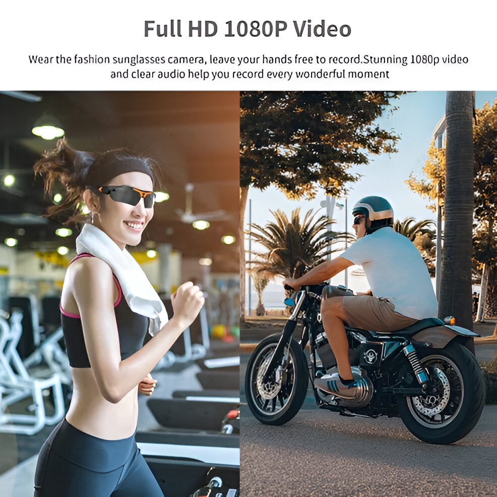 Belro camera sunglasses with built-in video recorder, stylish sunglasses featuring discreet camera lenses and recording functionality.