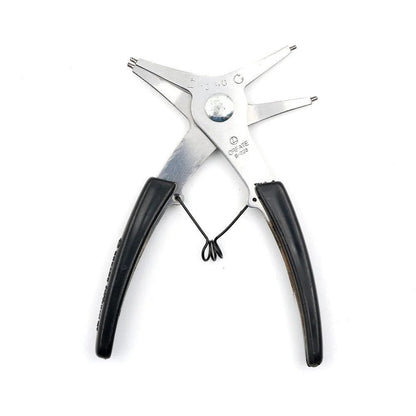 Casavibeo 2-in-1 DIY snap ring pliers for installing and removing circlips, featuring ergonomic handles and versatile design.