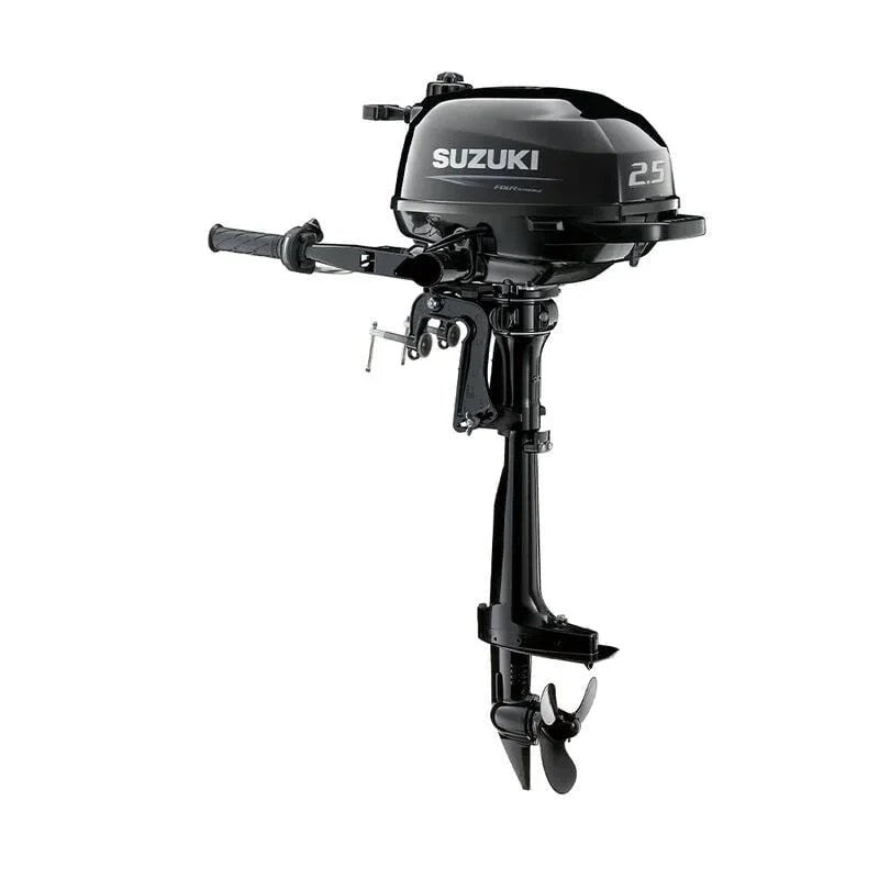 Casavibeo Suzuki DF2.5S5 2.5 HP 4-stroke outboard motor, compact and lightweight engine for small boats, shown in the image.