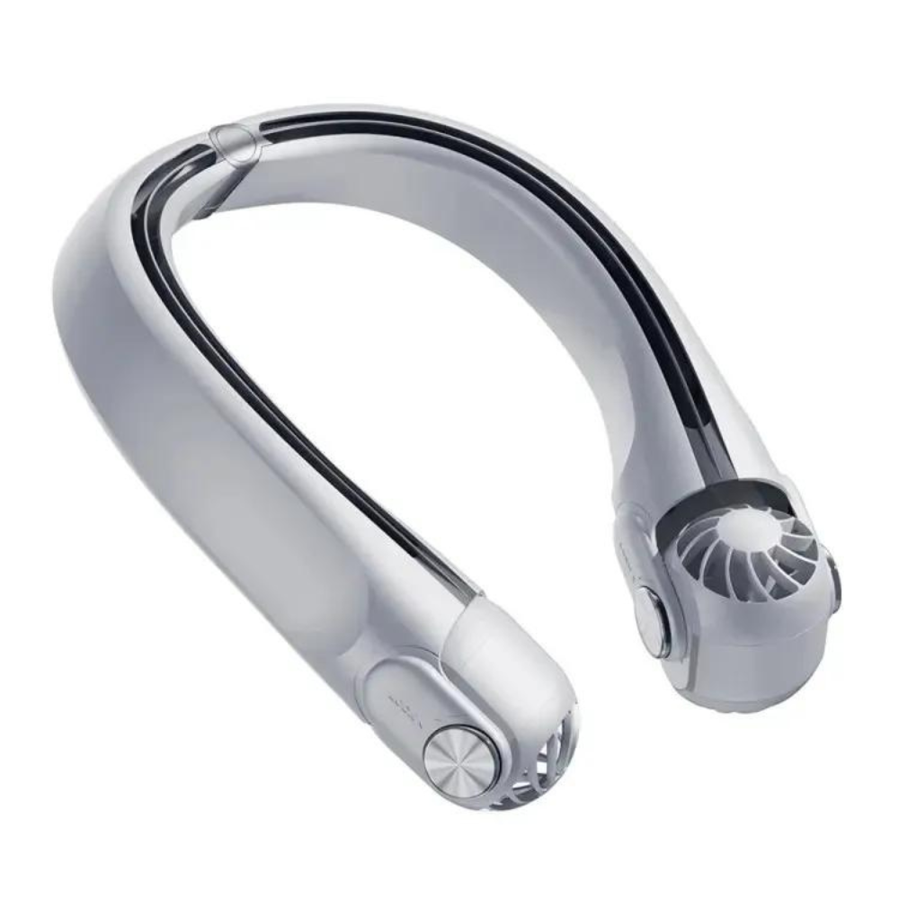 Belro wearable rechargeable summer travel neck cooling fan, lightweight outdoor cooling device for hot weather.