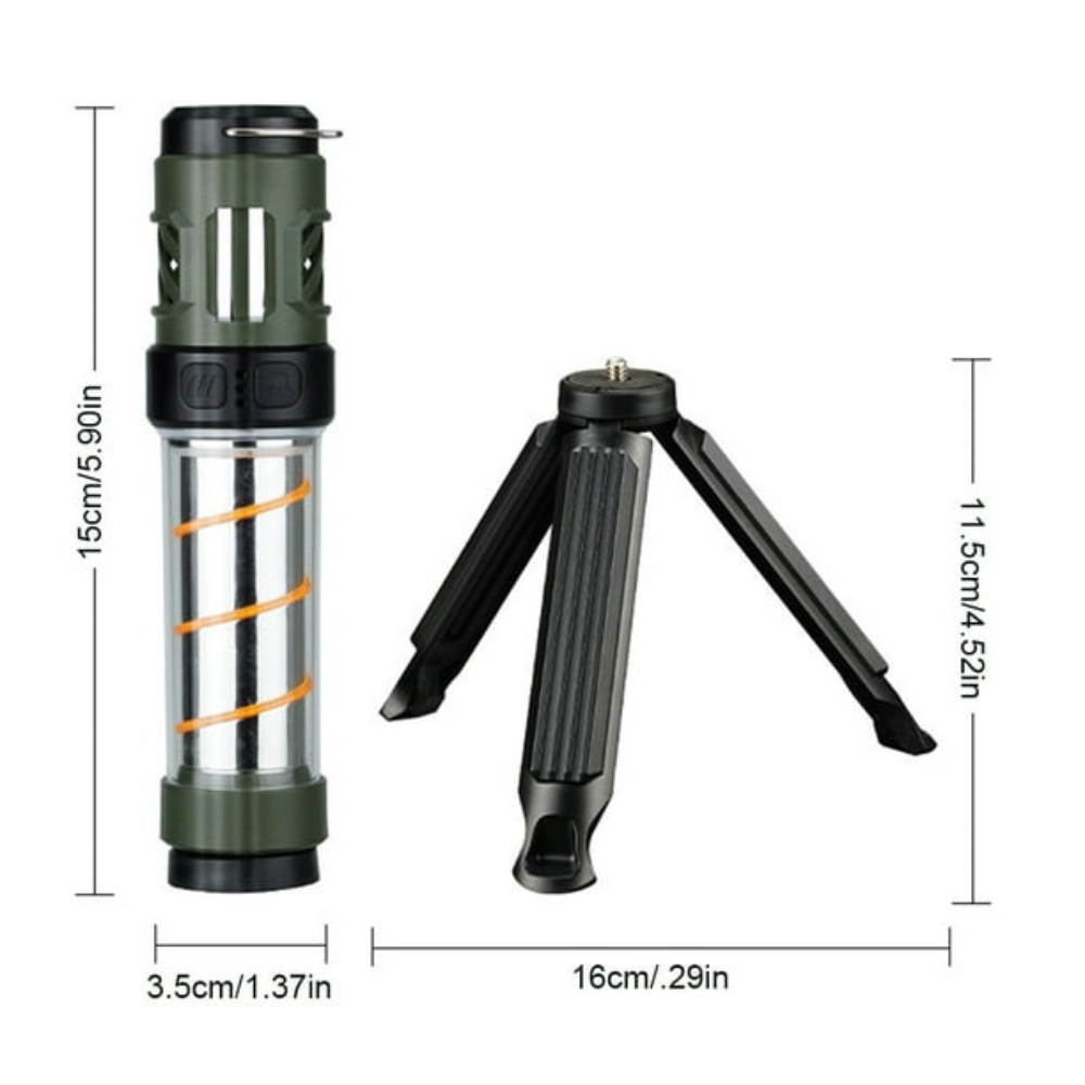 Belro rechargeable outdoor mosquito repellent lantern with LED light and handle, designed for outdoor use and pest control.
