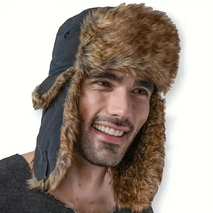Belro cozy faux fur winter aviator ski hat with earflaps, warm and stylish for cold weather outdoor activities.