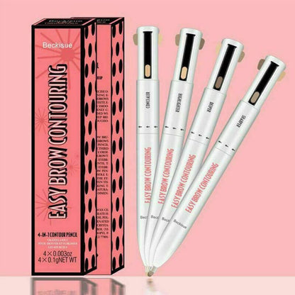 Belro 4-in-1 eyebrow pen for shaping, filling, concealing, and highlighting eyebrows, ideal for natural eye makeup.
