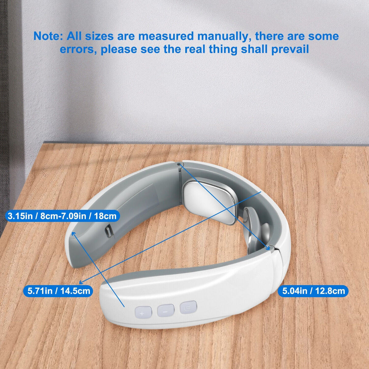 Belro electric shock pulse neck and shoulder massager with kneading nodes and electronic controls for personal care.