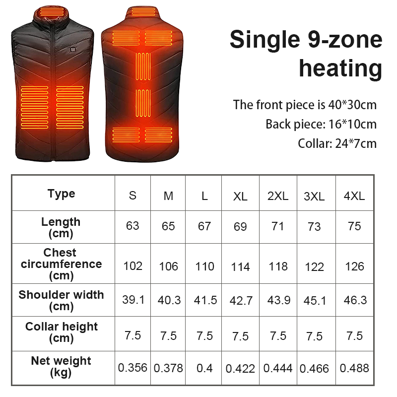 Unisex Belro heated vest in black, lightweight activewear clothing with built-in heating elements for warmth.