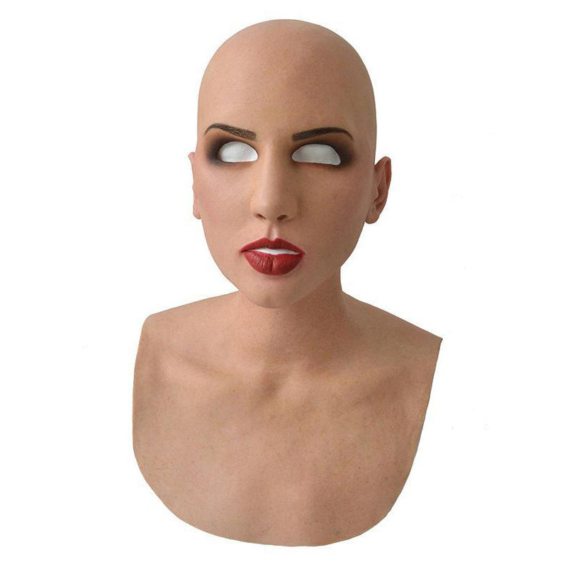 Realistic full face latex Halloween mask by BowLift, detailed skull design perfect for cosplay and costume wear.