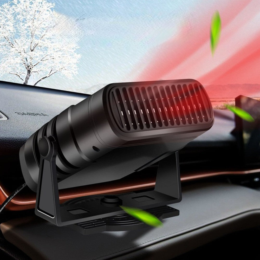 Portable 12V Belro automotive car heater with compact design, showing the heater unit and control panel for vehicle interior warmth.