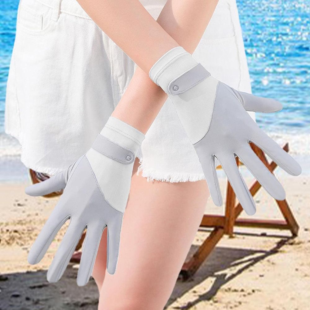 Belro women's breathable UV sun protection driving gloves in soft fabric, designed for comfort and sun safety.