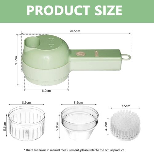 Belro 4-in-1 electric food cutter with multiple blades and compact design for efficient kitchen food preparation.