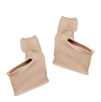 Belro Gel Bunion Corrector in clear gel, designed to soothe and realign toes, visible on a foot with skin contact area.