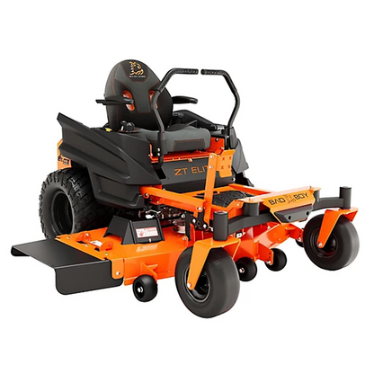 Casavibeo Bad Boy ZT Elite 60-inch gas zero-turn mower with 26 HP engine, showing the mower's cutting deck and control panel.