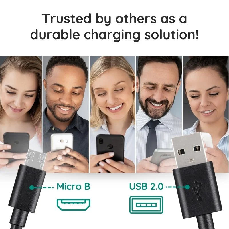 Belro 10ft premium Micro USB cable for electronic devices, featuring durable construction and reliable data transfer.