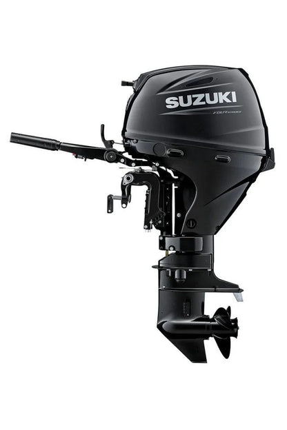 Suzuki DF30ATHL2 30 HP outboard motor by Casavibeo, showing the engine with control panel and mounting bracket.